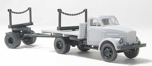 GAZ-51 with lumber trailer 1R3<br /><a href='images/pictures/MiniaturModelle/039201.jpg' target='_blank'>Full size image</a>